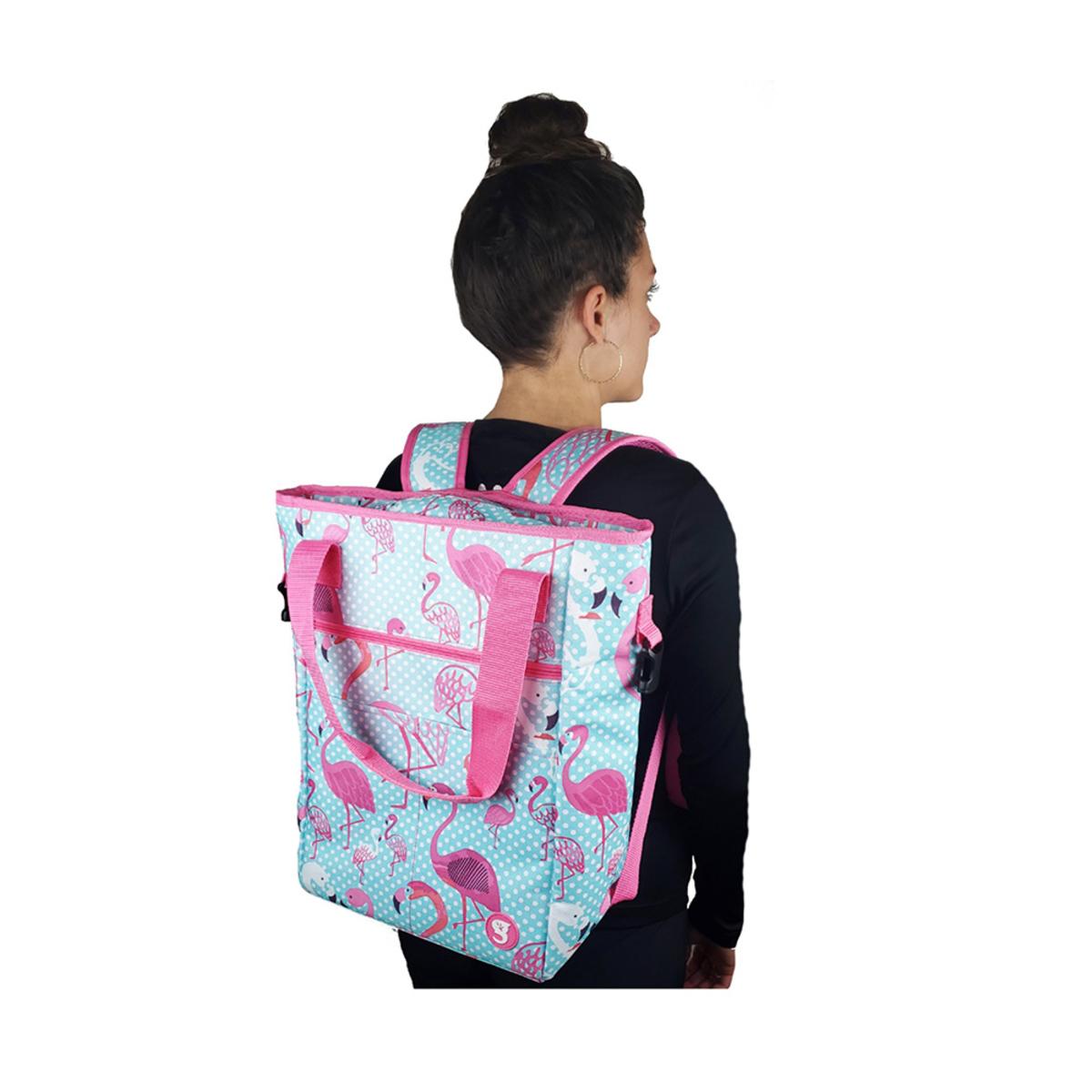 Geckobrands Convertible Tote & Backpack - Flamingo