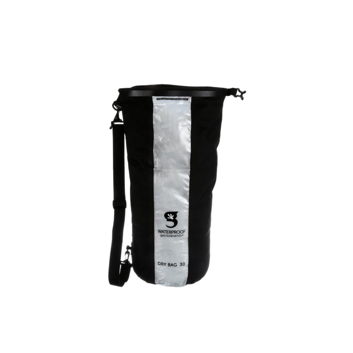 Geckobrands Durable View Dry Bag 30L - Black With Translucent Panel