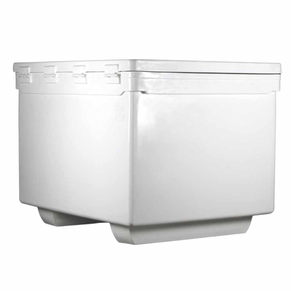 Icey-Tek 1100 Quart Rotomold Ice Chest/Cooler With Runners - White