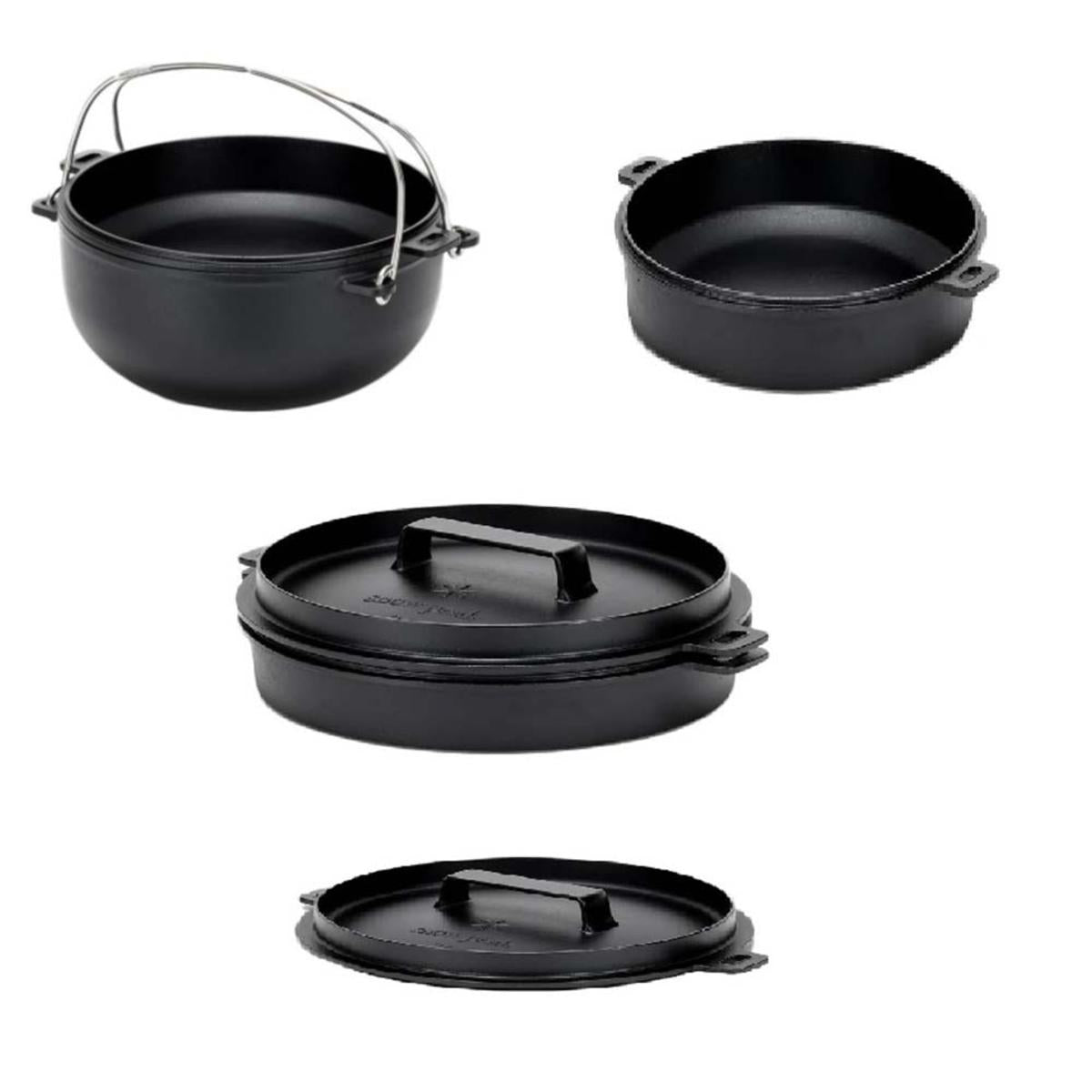 Snow Peak Japanese Cast Iron Dutch Oven - 26cm