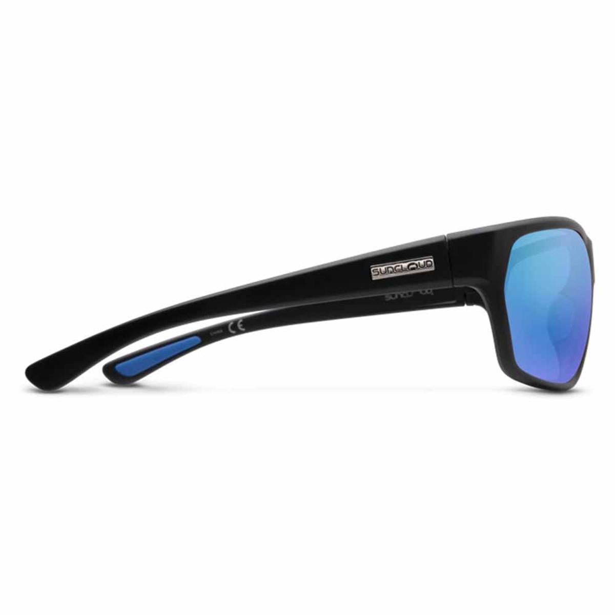 Suncloud Boone Polarized Blue Mirror Sunglasses - Matte Black Frame