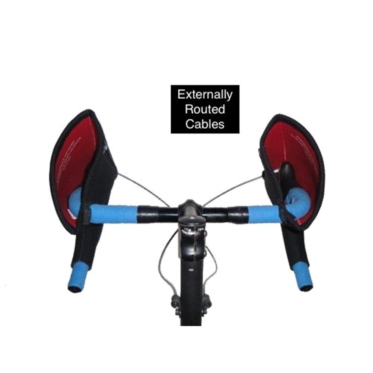  Bar Mitts Externally Routed Cables Road Pogie Handlebar Mittens Extreme - Large Black