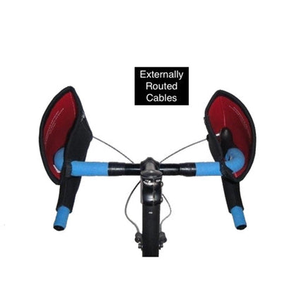  Bar Mitts Externally Routed Cables Road Pogie Handlebar Mittens Hydraulic - XL Black