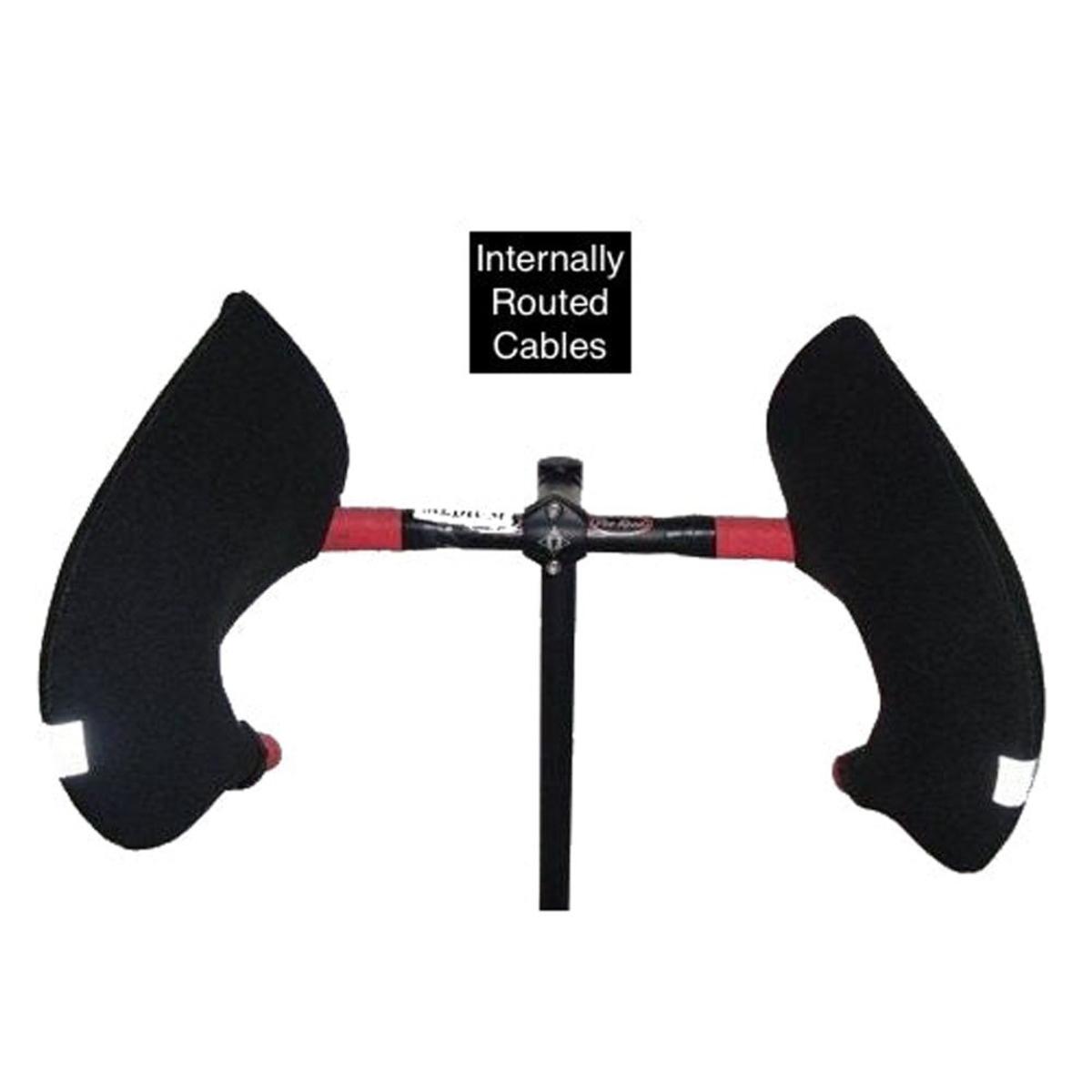  Bar Mitts Internally Routed Cables Road Pogie Handlebar Mittens Hydraulic Extreme - XL Black