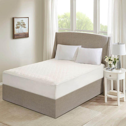  Beautyrest Cotton Deep Pocket Heated Mattress Pad With 20 Heat Settings - Queen