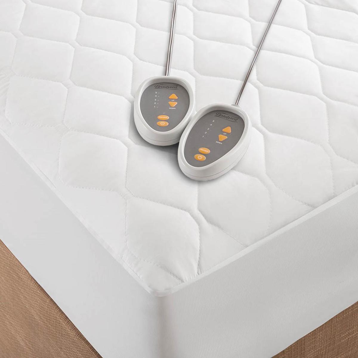  Beautyrest Heated Microfiber Mattress Pad With 3M Scotchgard - Queen / King / Cal King