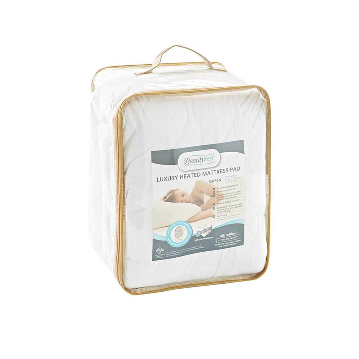  Beautyrest Heated Microfiber Mattress Pad With 3M Scotchgard - Twin / Twin XL