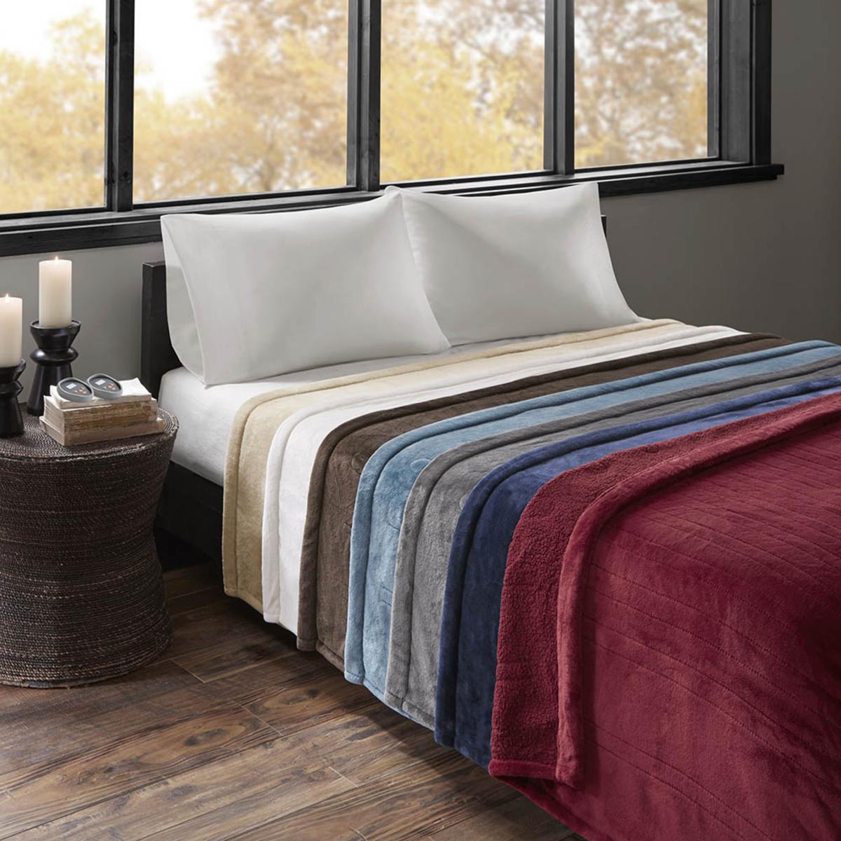  Beautyrest Heated Microlight To Berber Blanket - King