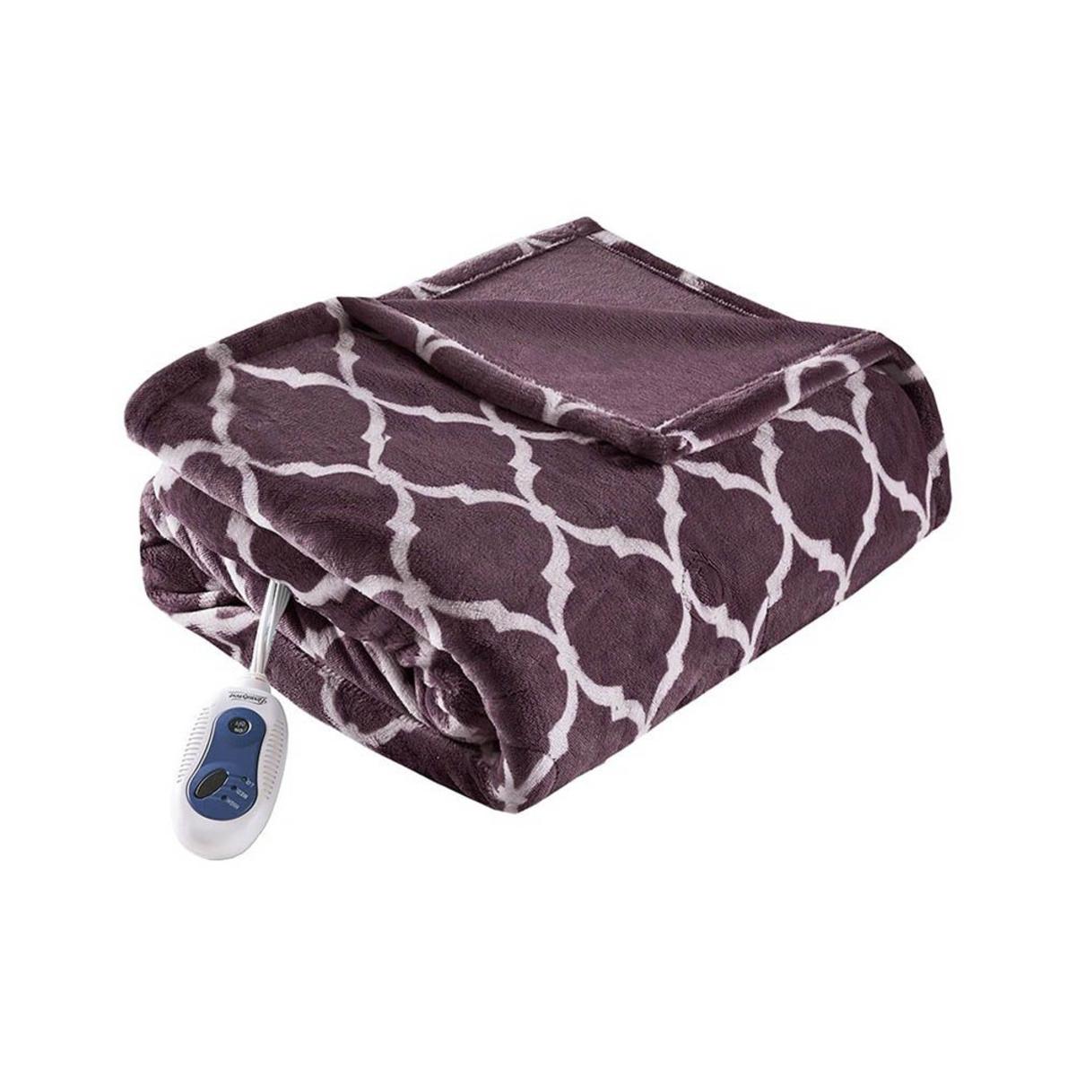  Beautyrest Heated Ogee Printed Throw - 60inW X 70inL