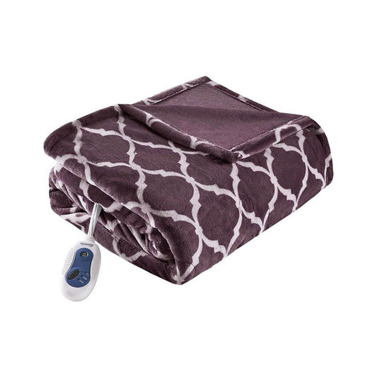  Beautyrest Heated Ogee Printed Throw - 60inW X 70inL