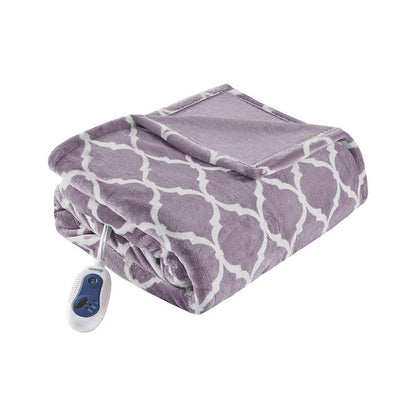  Beautyrest Heated Ogee Printed Throw - 60inW X 70inL