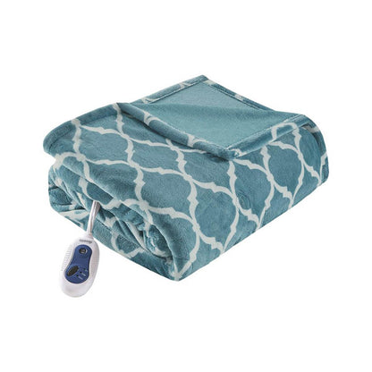  Beautyrest Heated Ogee Printed Throw - 60inW X 70inL