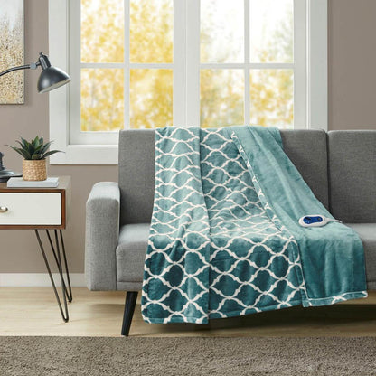  Beautyrest Heated Ogee Printed Throw - 60inW X 70inL
