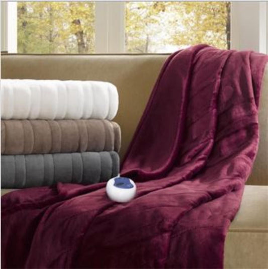  Beautyrest Heated Plush Throw