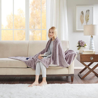  Beautyrest Heated Plush Throw - 60inW X 70inL