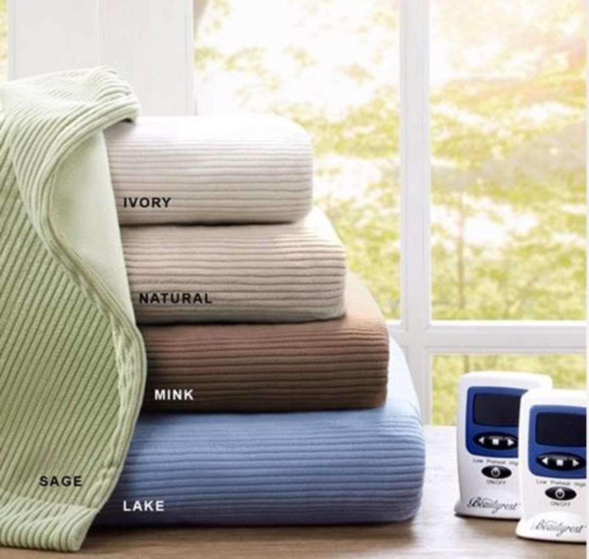  Beautyrest Electric Micro Fleece Heated Blanket - Twin