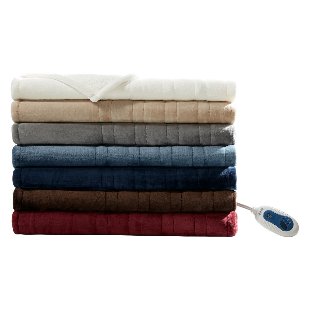  Beautyrest Microlight Reverse To Berber Heated Throw