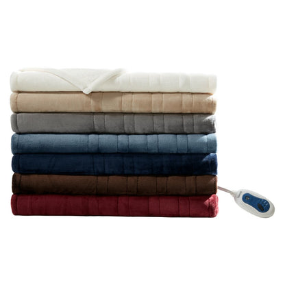  Beautyrest Microlight Reverse To Berber Heated Throw