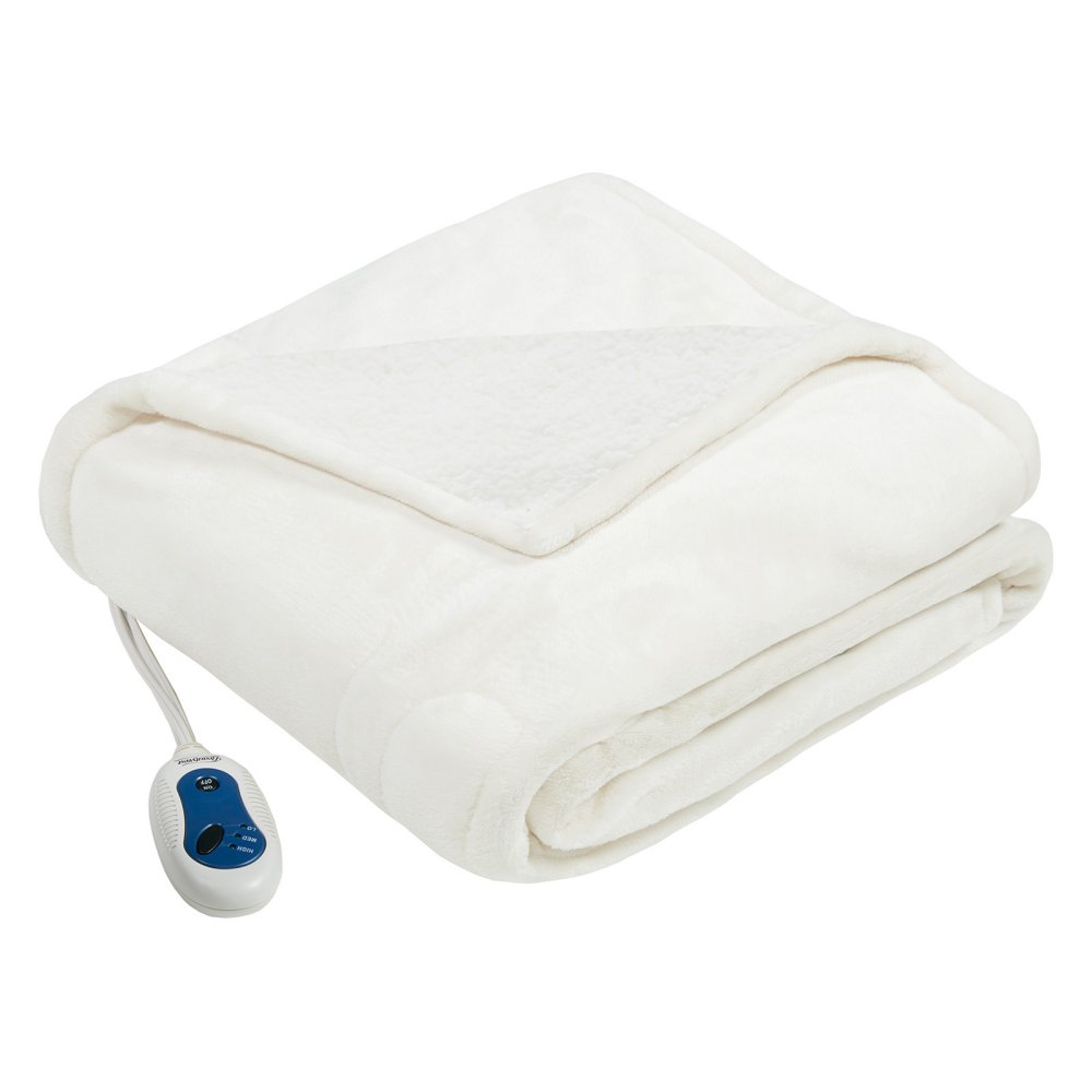  Beautyrest Microlight Reverse To Berber Heated Throw