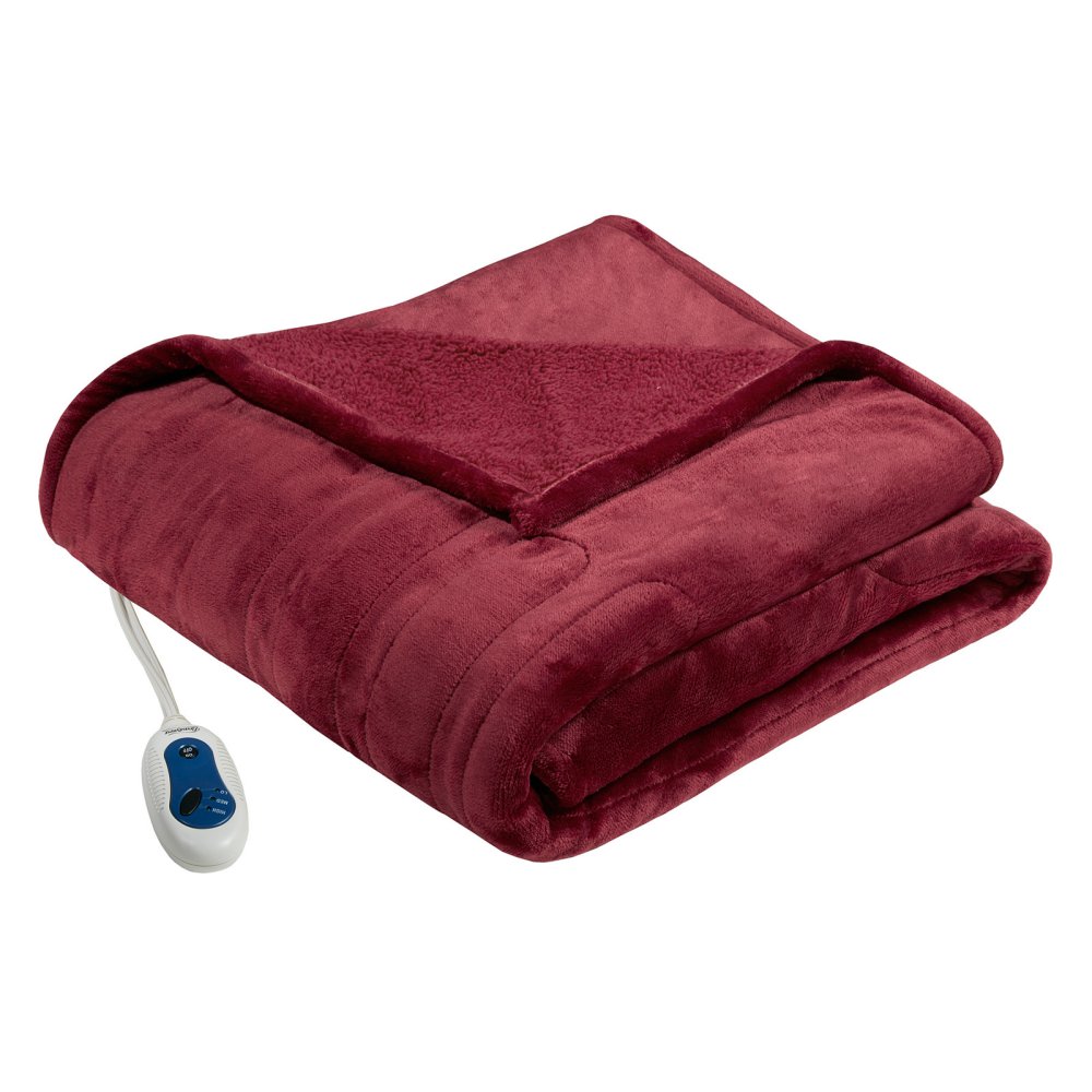  Beautyrest Microlight Reverse To Berber Heated Throw