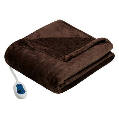  Beautyrest Microlight Reverse To Berber Heated Throw