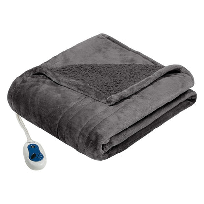  Beautyrest Microlight Reverse To Berber Heated Throw