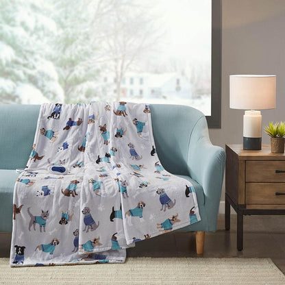  Beautyrest Oversized Plush Printed Heated Throw - 60inW X 70inL