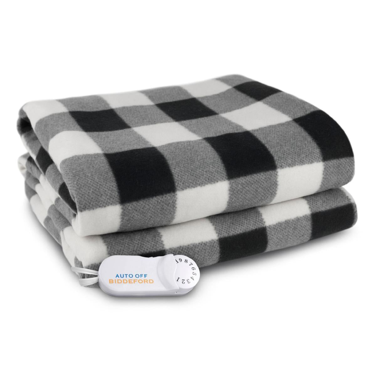  Biddeford Blankets Comfort Knit Fleece Electric Heated Throw Blanket
