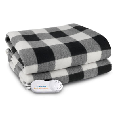  Biddeford Blankets Comfort Knit Fleece Electric Heated Throw Blanket