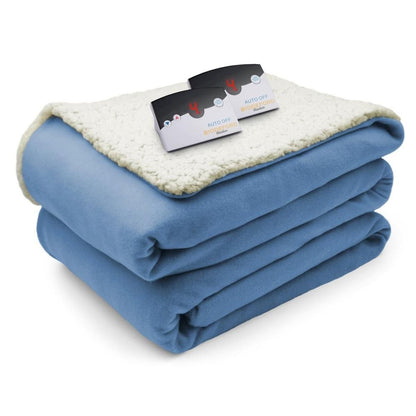  Biddeford Blankets Comfort Knit/Sherpa Electric Heated Blanket With Digital Controller - Full