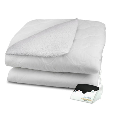  Biddeford Blankets Sherpa Quilted Electric Heated Mattress Pad With Digital Controller - Full