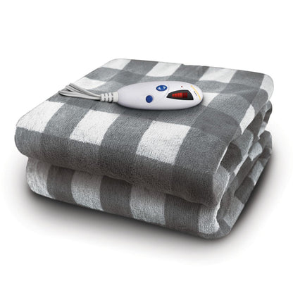  Biddeford Blankets Velour/Sherpa Electric Heated Throw With Digital Controller