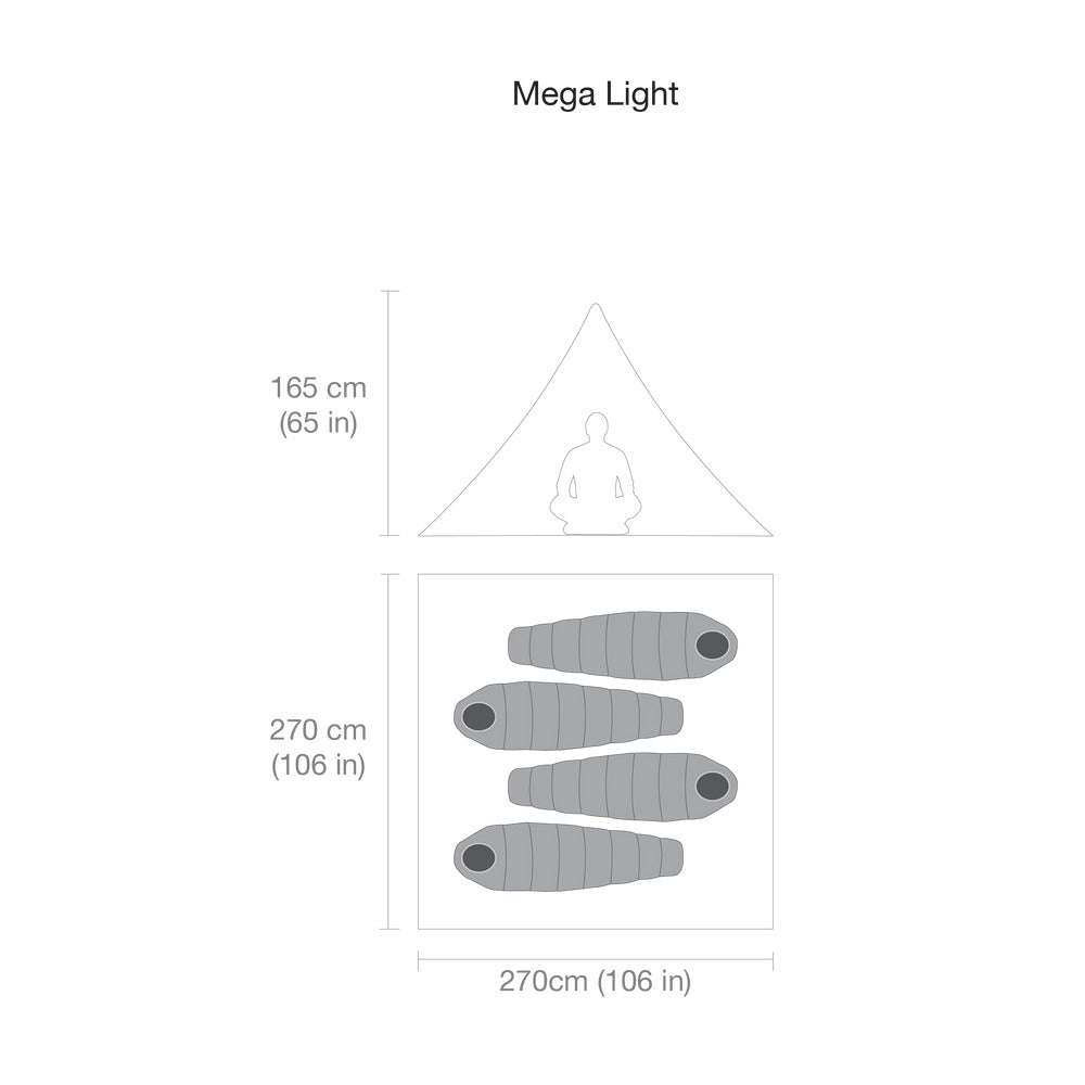  Black Diamond Mega Light 4P Tent - Distance Blue