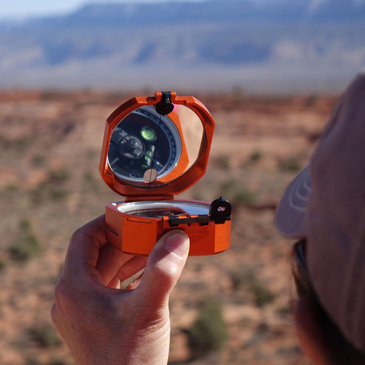  Brunton Standard Pocket Transit, Azimuth (0-360) - Orange