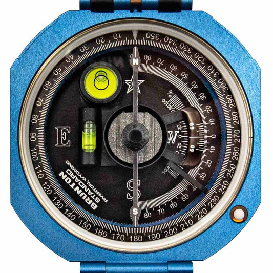  Brunton Standard Transit Compass, Azimuth (0-360) - Blue