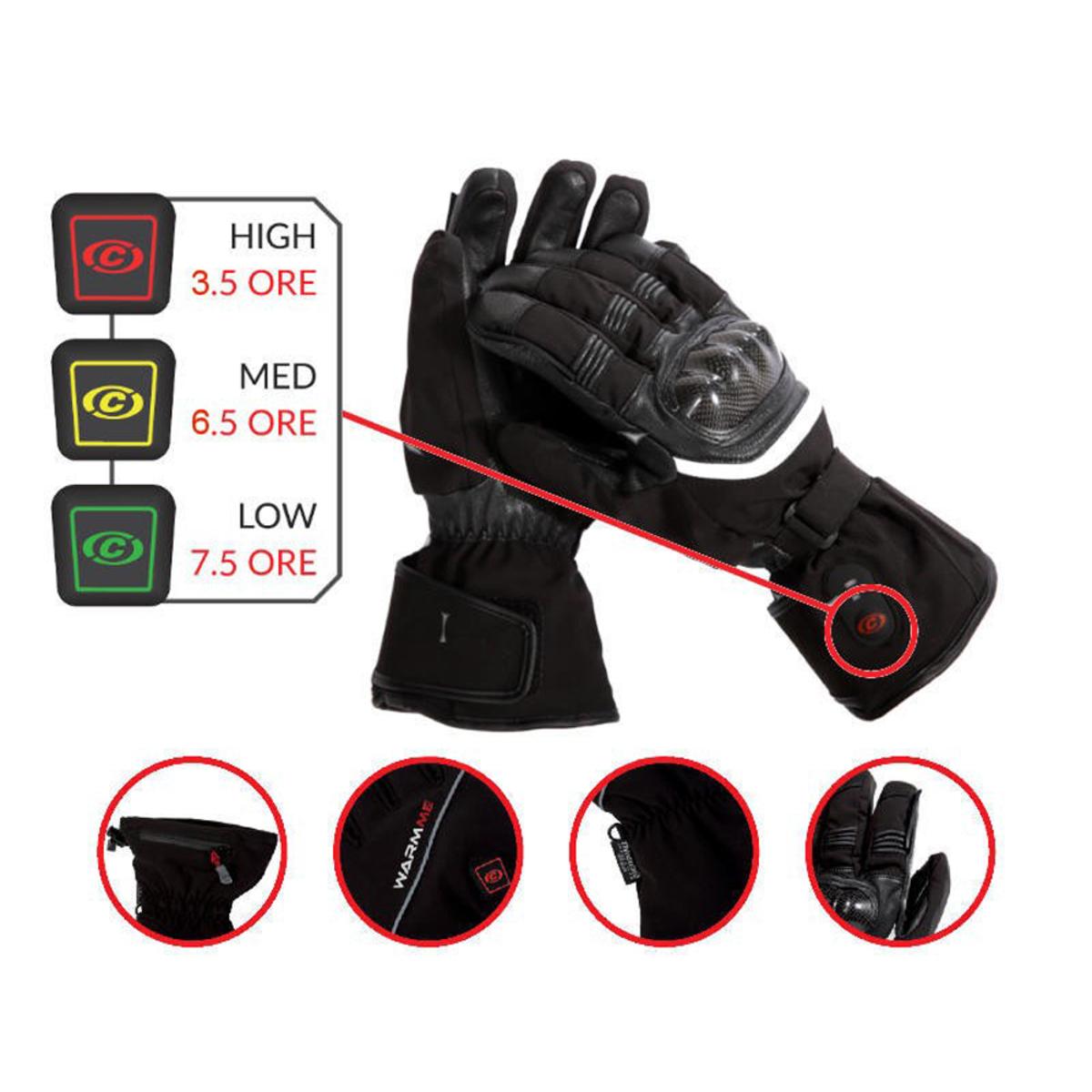  Capit WarmMe 7.4V Battery Heated Motorcycle Gloves (Size L)
