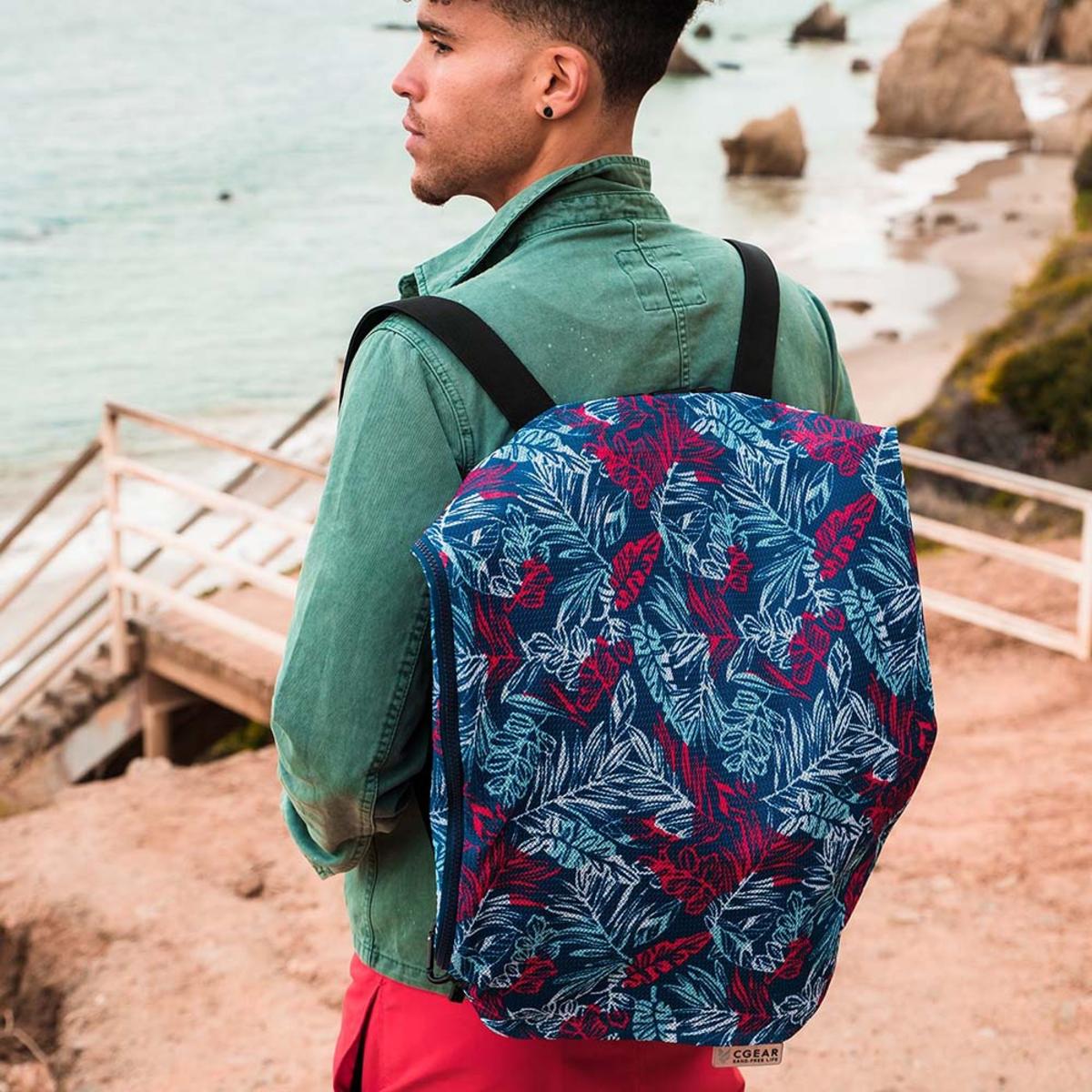  CGear Sand-Free Switch Transitional Backpack - Blue Floral/Navy