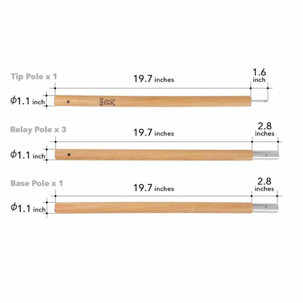  DOD Outdoors Big Tarp Pole - Black