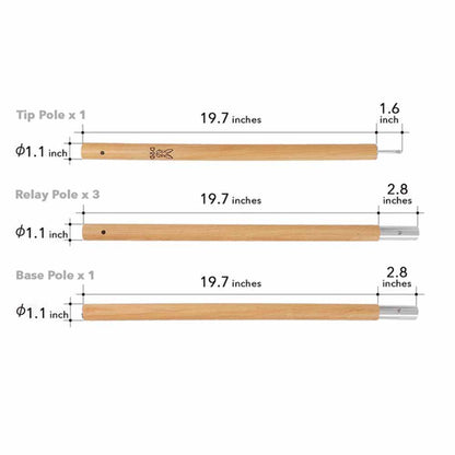  DOD Outdoors Big Tarp Pole - Black