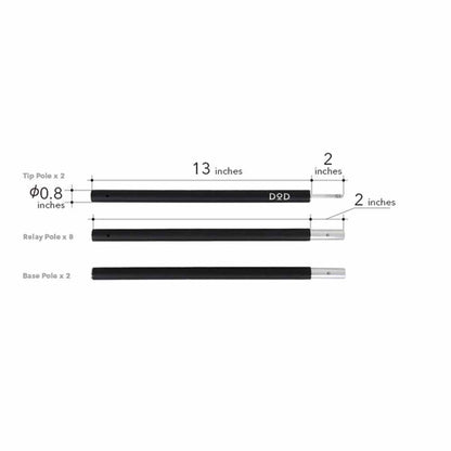  DOD Outdoors Compact Tarp Pole - Black