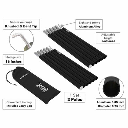  DOD Outdoors Compact Tarp Pole - Black