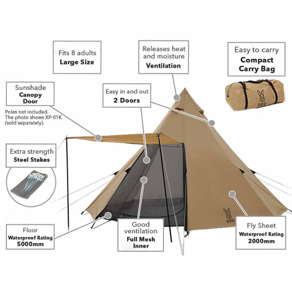  DOD Outdoors Ichi One Pole Tent - Large
