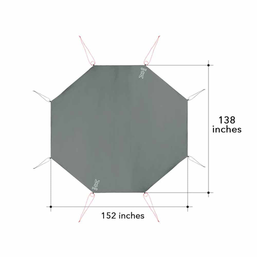  DOD Outdoors Ichi One Pole Tent Large Ground Sheet - Gray