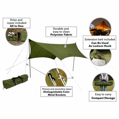  DOD Outdoors Itsuka Tarp With Poles