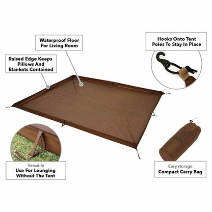  DOD Outdoors Kama Zashiki Removable Tent Floor - Medium/Brown