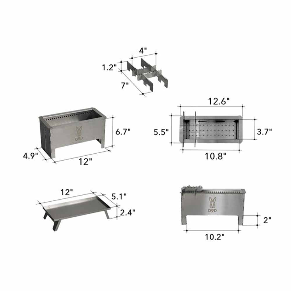  DOD Outdoors Pera Moe Fire Stove - Silver