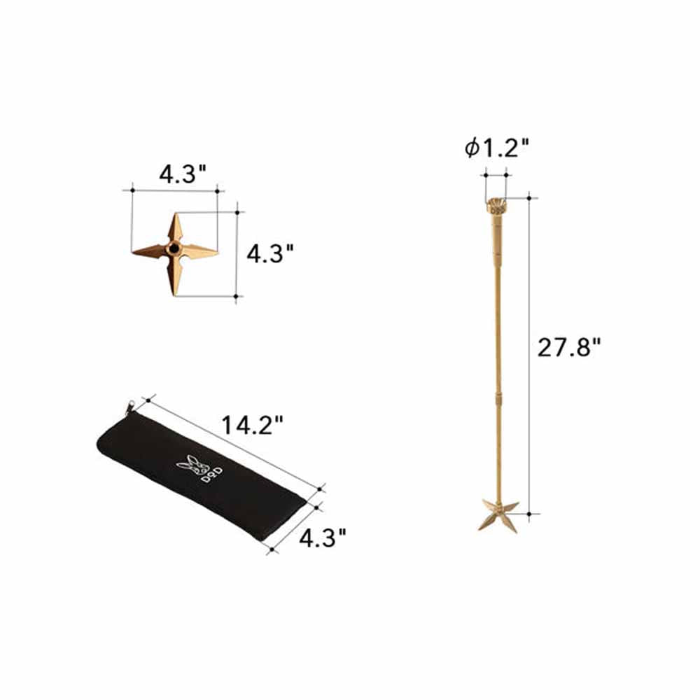  DOD Outdoors Shuriken Blow Poke - Brass