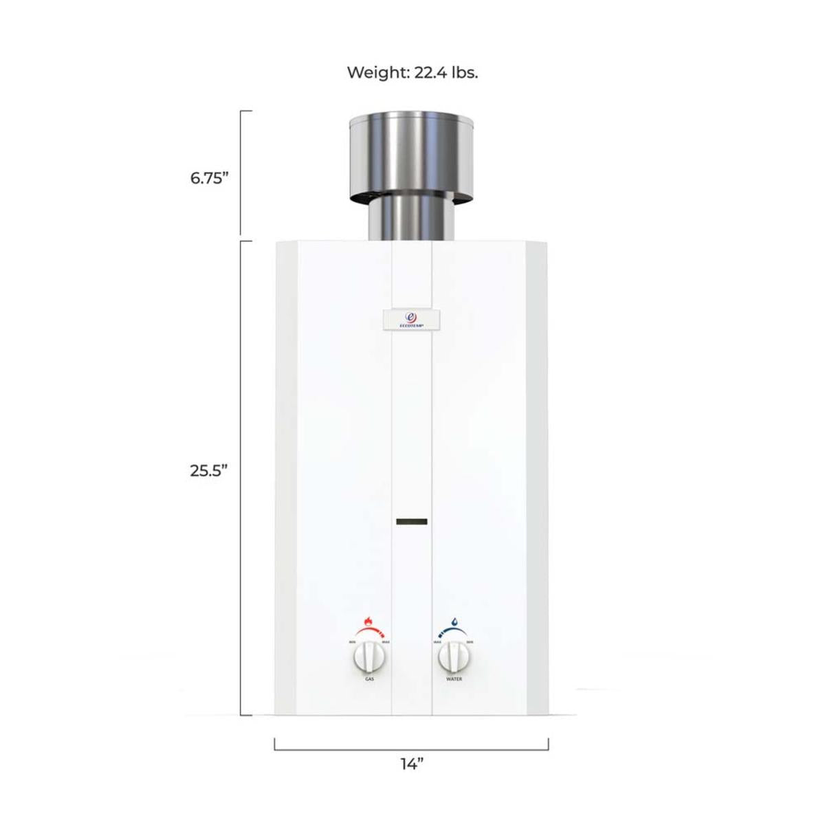  Eccotemp 3.0 GPM Portable Outdoor Tankless Water Heater - White