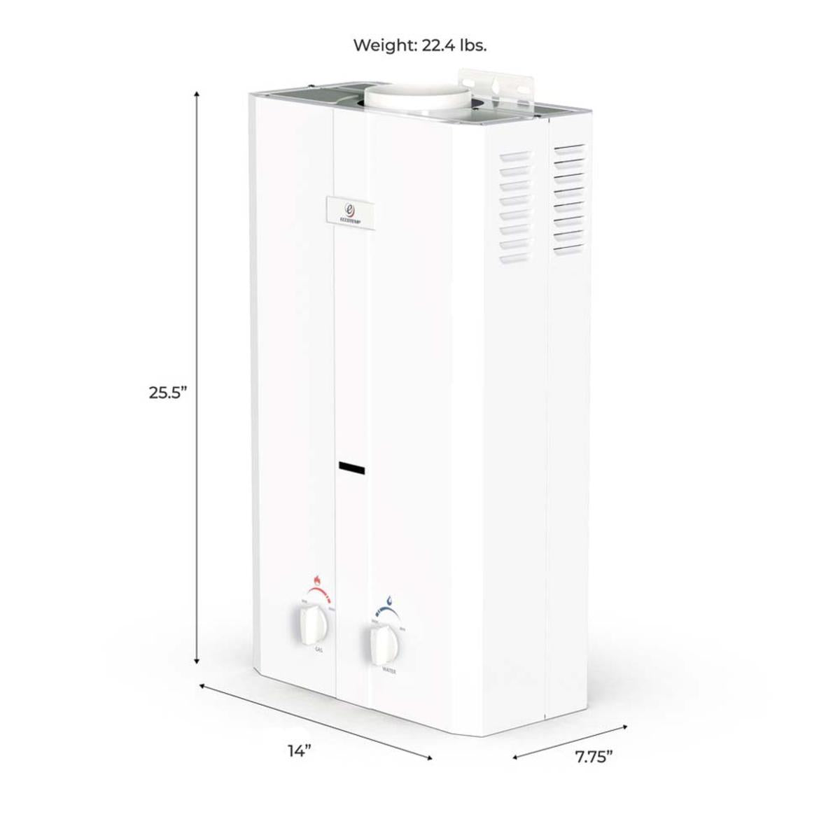  Eccotemp 3.0 GPM Portable Outdoor Tankless Water Heater - White
