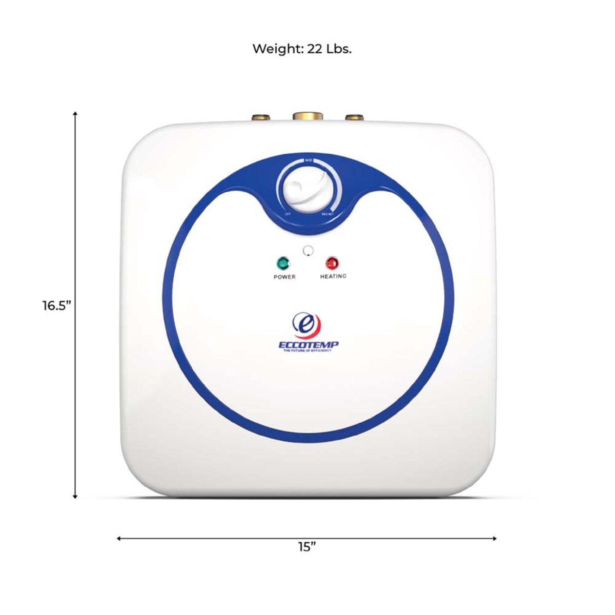  Eccotemp Electric 4 Gallon Mini Storage Tank Water Heater - White